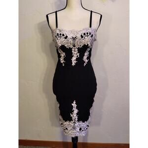 Haute Monde Black Bodycon Dress